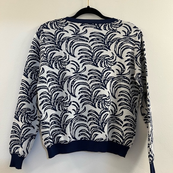 ALLUDE Crew neck cotton silk sweater M7. - Picture 2 of 7